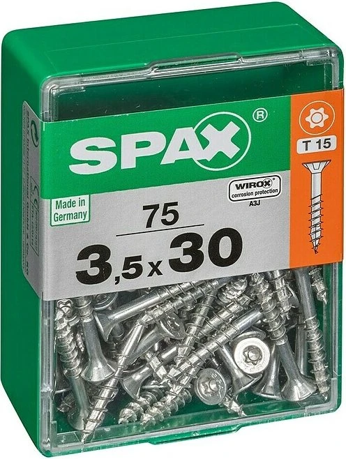 Spax WIROX A9J 4CUT T-STAR plus T20 Universalschraube, 3.5x30mm, 75 Stück