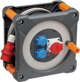 Brennenstuhl professionalLINE Kabeltrommel CEE 1 KD 2200, CEE 400V/16A auf 2x Schuko + 1x CEE 400V/16A, 20m, IP44, H07RN-F 5G2,5