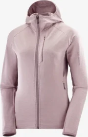 Salomon Essential Lightwarm Hooded Funktionsjacke quail/moonscape (Damen)