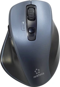 Renkforce RF-WM-230 Ergonomische Funk-Maus grau/schwarz, USB/Bluetooth (RF-4509684)
