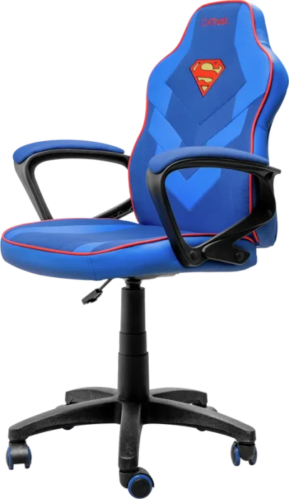 Trust Gaming GXT 703SM Revvo Kids Superman Edition Gamingstuhl, blau/rot