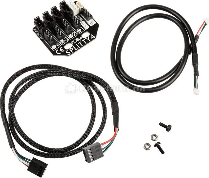 Aqua Computer RGBpx Splitty4, Lüfterverteiler, Lichtsteuerung, 4-fach