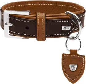 Hunter Tara Hundehalsband, Leder, Juchtenleder, belastbar, 85 XXL/Cognac, dunkelbraun