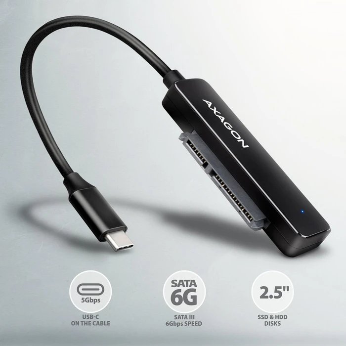 Axagon 2.5" Adapter, USB-C 3.0, USB -> SATA