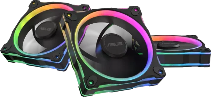 ASUS MR120 ARGB, schwarz, 120mm, 3er-Pack
