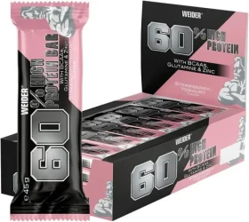 Weider 60% Protein Bar Strawberry Yoghurt 1.08kg (24x 45g)