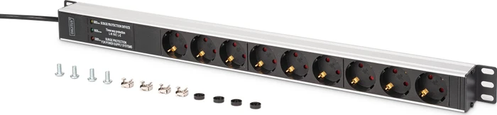 Digitus 19" Steckdosenleiste, 1HE, 9-fach, 230V, 2m