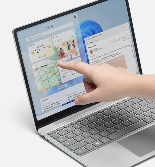 Microsoft Surface Laptop Go 2, Eisblau, Core i5-1135G7, 8GB RAM, 128GB SSD, DE, Business
