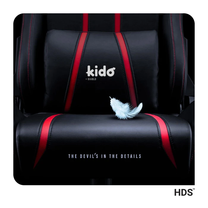Diablo Chairs X-One 2.0 Kido Kinder-Gamingstuhl, schwarz/rot