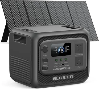 Bluetti Elite 300 Solargenerator grau + 1x Solarpanel 350W, 3014Wh