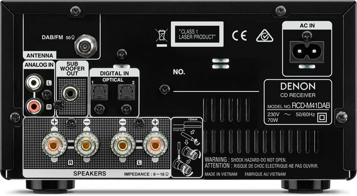 Denon D-M41DAB silber/schwarz