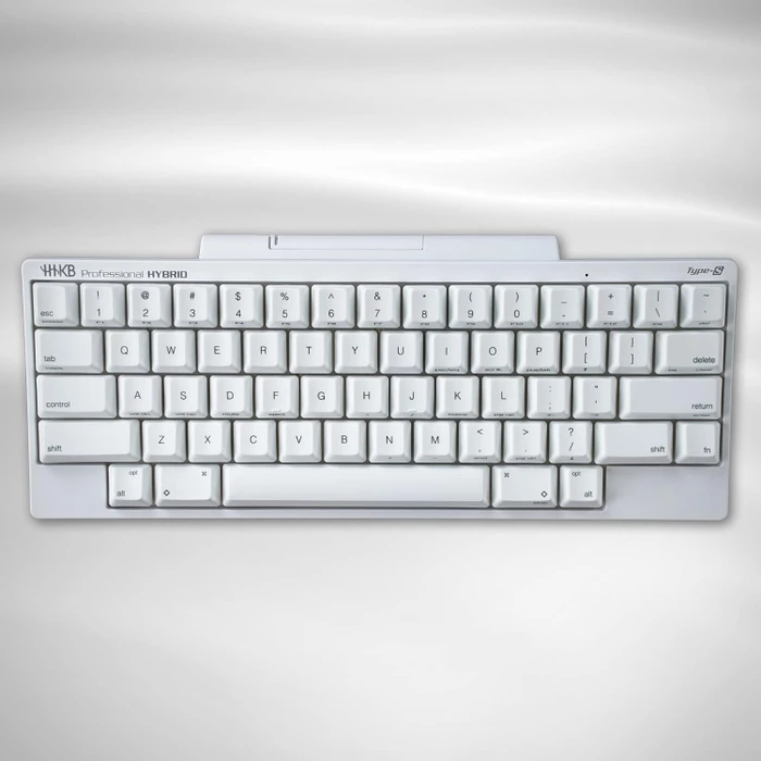 Happy Hacking Keyboard Professional Hybrid Type-S Snow, Pure White, Topre Capacitive, USB/Bluetooth, US