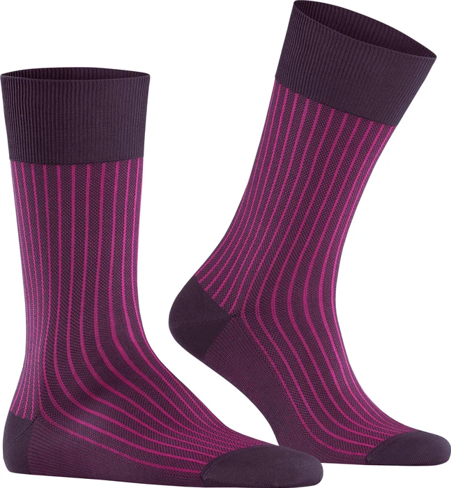 Falke Oxford Stripe Socken aubergine (Herren)