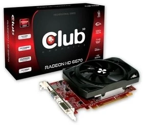 Club 3D Radeon HD 6670, 1GB DDR3, VGA, DVI, HDMI