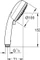 Grohe Vitalio Comfort 100 Handbrause 3 Strahlarten chrom Vorschaubild