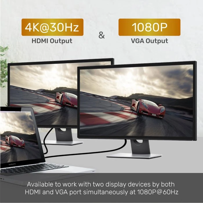 Unitek uHUB 08+ 8-in-1, USB-C 3.0 [Stecker]