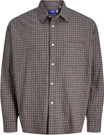 Jack & Jones Oversize Fit Hemd langarm mocha meringue (Herren)