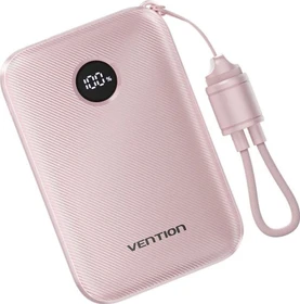 Vention Power Bank mit USB-C-Kabel 10000mAh 22.5W pink