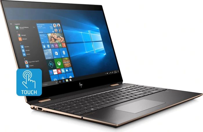 HP Spectre x360 Convertible 15-df0322ng, Dark Ash Silver, Core i7-8750H, 16GB RAM, 512GB SSD, GeForce GTX 1050 Ti, DE