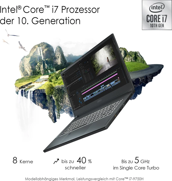 MSI Creator 15 469-A10UH, Carbon Gray, Core i7-10870H, 32GB RAM, 1.02TB SSD, GeForce RTX 3080, DE
