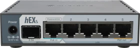 MikroTik RouterBOARD hEX S 2025 Gigabit Router, 5x RJ-45, 1x SFP, PoE