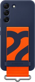 Samsung Silicone Cover with Strap für Galaxy S22 navy