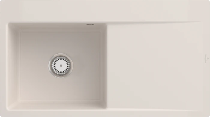 Villeroy & Boch Subway Style 50 flat Einbau Becken links crema
