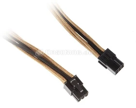 BitFenix Alchemy 6-Pin PCIe Verlängerung 45cm, sleeved gold/schwarz (BFA-MSC-6PEG45AK-RP)