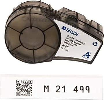 Brady Nylongewebe Beschriftungsband, 19.1mm, schwarz/weiß
