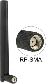 DeLOCK Multi Antenne, 2.1GHz, 4.30dBi, RP-SMA, omnidirektional, schwarz