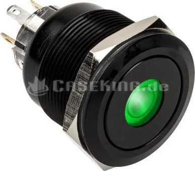 DimasTech Blackline Dot Druckschalter, Ø19mm, schwarz