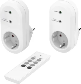 Hama Funksteckdose mit Fernbedienung, 3500W, Funksteckdose, 2er-Pack (00223581)