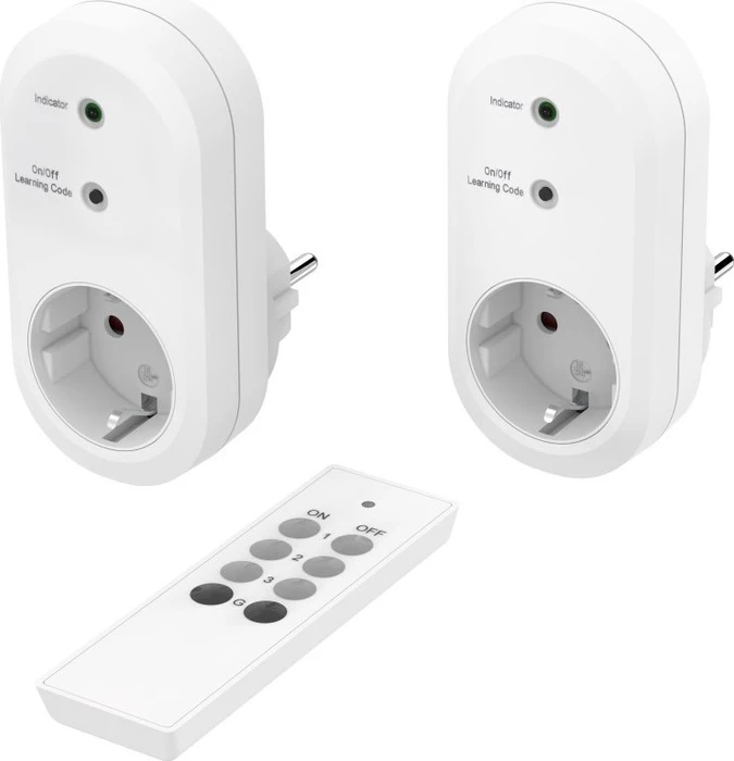 Hama Funksteckdose mit Fernbedienung, 3500W, Funksteckdose, 2er-Pack