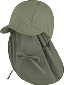 Sterntaler Schirmmütze mit Nackenschutz aus UV-Popeline Mütze mattgrün (Junior)