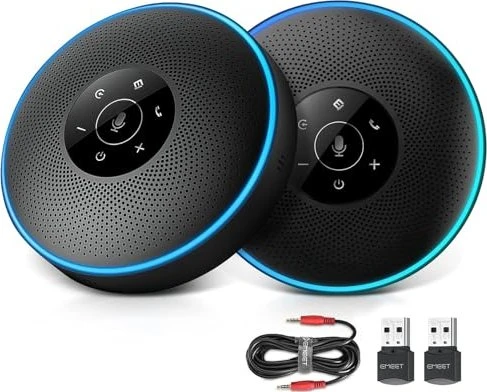 eMeet OfficeCore M220 AI Konferenzlautsprecher schwarz, 2er-Pack