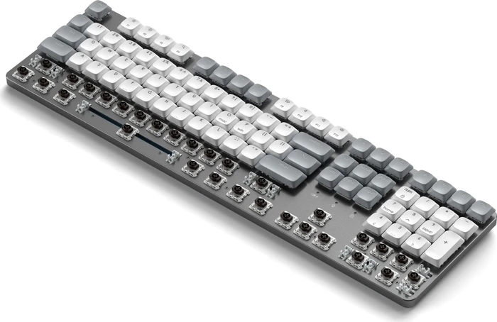 Satechi SM3 Slim Mechanical Backlit BT Keyboard, Light, weiß/grau, low-profile BROWN Switches, USB/Bluetooth, US