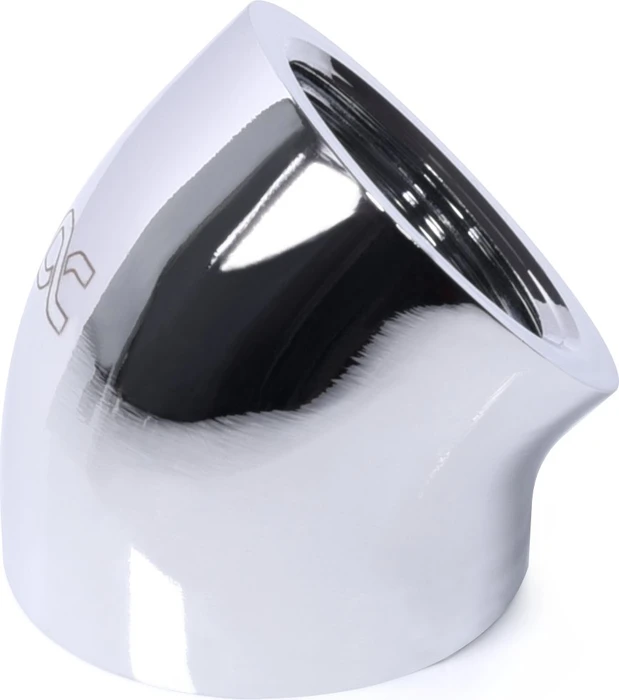 Alphacool Eiszapfen 45° L-Verbinder G1/4" IG auf G1/4" IG, chrome