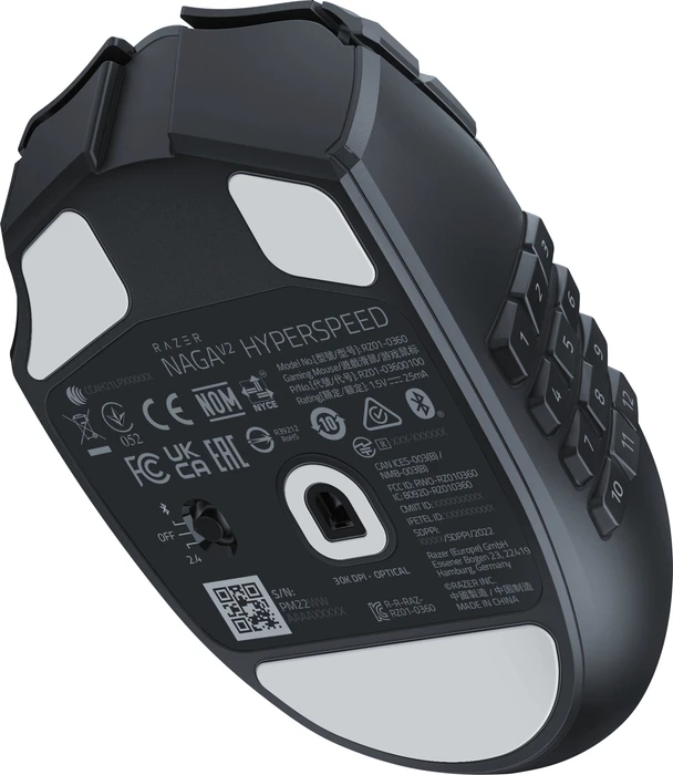 Razer Naga V2 HyperSpeed Wireless, USB/Bluetooth