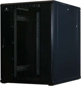 Rockstable 19" Serverschrank 22HE, Gitternetztür, IP2X, schwarz, 1000mm tief