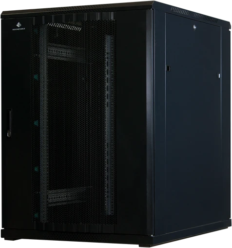 Rockstable 19" Serverschrank 22HE, Gitternetztür, IP2X, schwarz, 1000mm tief