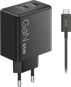Lenovo Dual USB-C-Ladegerät GaN 65W schwarz