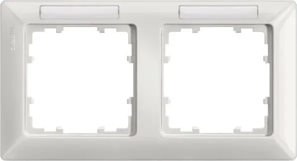 Siemens Rahmen 2-fach 5TG2552-1 | Schalterrahmen DELTA line | 151x80mm | Unterputz | waagrecht | Kunststoff | titanweiß Image