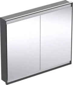 Geberit ONE Spiegelschrank ComfortLight, 2 Türen, UP-Montage, 105cm, schwarz matt/Aluminium pulverbeschichtet