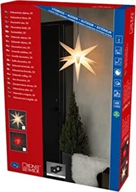 Konstsmide 3-D Kunststoffstern 60cm hängend rot LED 1x G4