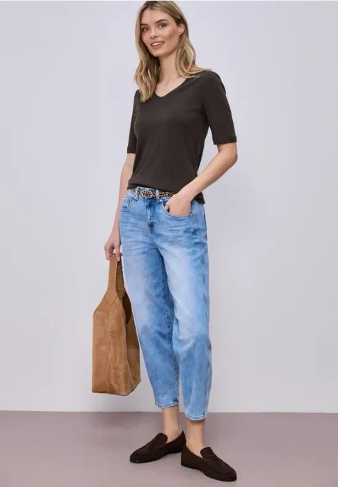 Street One Basic Palmira T-Shirt kurzarm espresso brown (Damen)