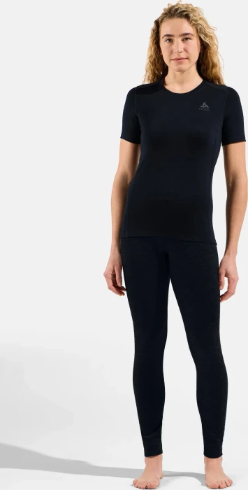 Odlo Natural Merino 200 Baselayer Funktionsshirt kurzarm schwarz (Damen)