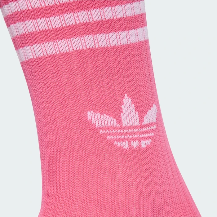 adidas 3-Streifen Crew Socken white/pink fusion/powder plum metallic, 6 Paare (Junior)