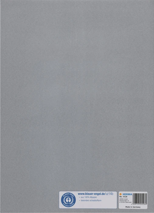Herma Heftschoner Papier, A4, grau, 10er-Pack
