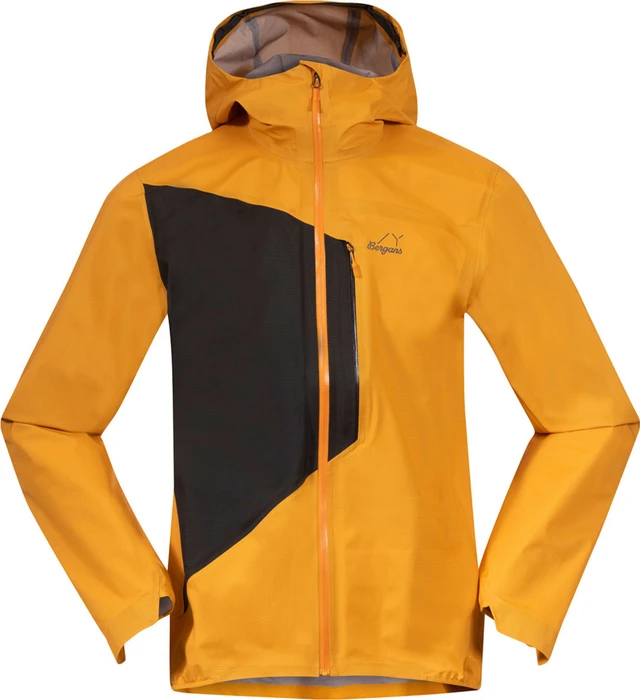 Bergans Y Lightline Air 3L Shell Funktionsjacke mango yellow/dark shadow grey (Herren)
