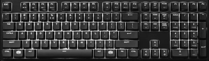 Cooler Master MasterKeys Pro L, LEDs weiß, White, MX RED, USB, DE